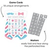 Big Dot of Happiness Chevron Gender Reveal - Picture Bingo Cards and Markers - Gender Reveal Party Baby Shower Shaped Bingo Game - Set of 18 - 2 of 4