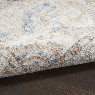 Denim Multicolor Floral Synthetic 4' x 6' Reversible Area Rug