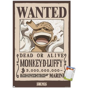 Trends International One Piece - Monkey D Luffy Wanted Poster Unframed Wall Poster Prints - 1 of 4