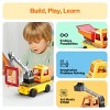 PICASSO-TILES Construction Truck for Magnetic Tiles, STEM Building Blocks Educational Toy for Kids, 15PCS - 3 of 4