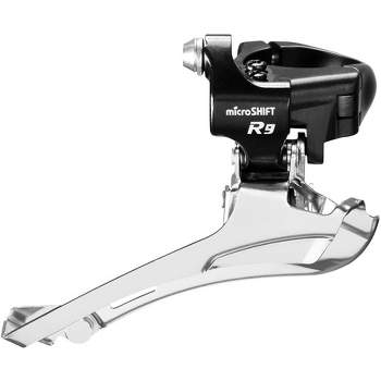 microSHIFT R9-B Double Front Derailleur - 9-Speed, Double, 46-52t Max, Band Clamp, Shimano Road Compatible