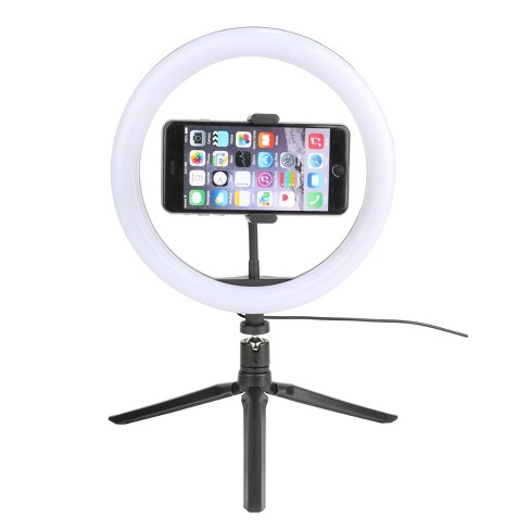  10 LED Selfie Ring Light with Tripod Stand & Cell