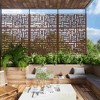 Lirago Metal Outdoor Privacy Screen Freestanding Patio Decorative Screens - 72"x47", Brown - 2 of 4