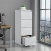 4 Drawer File Cabinet, Metal Storage Cabinet for Home Office, Steel Storage Drawer Hanging Letter /Legal/f4/a4 Files - 2 of 4
