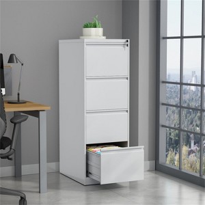 KTMBDW 3/4 Drawer File Cabinet with Lock, Vertical File Cabinets for Home, Printer Stand, Metal Office Storage Cabinet for Letter/Legal/A4 - 1 of 4