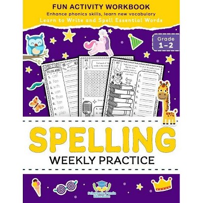 Spelling Weekly Practice for 1st 2nd Grade - (Coloring Books for Kids) by  Scholastic Panda Education (Paperback)