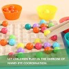 4 in 1 Wooden Board Bead Game; Montessori Rainbow Puzzle Sorting Stacking Toy; Kids Learning Math; Gift Girls; Boys for 3 Years Old and Up 3+ - 4 of 4