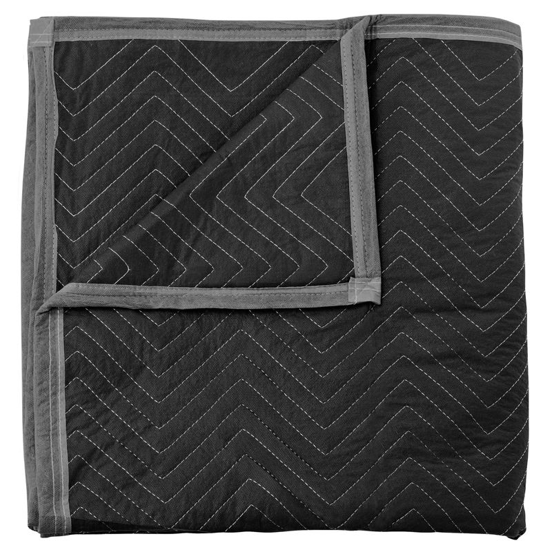 Sure-Max Moving & Packing Blankets - Heavy Duty Pro - 80" x 72" (90 lb/dz weight) - Professional Quilted Shipping Furniture Pads Black, 4 of 6
