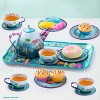 Joyfy Mermaid Tea Party Set for Little Girls Ages 3-6, 15Pcs Pretend Play Kitchen Toys with Teapot Cups, Plates, Storage Case, Birthday Christmas Gift - 4 of 4