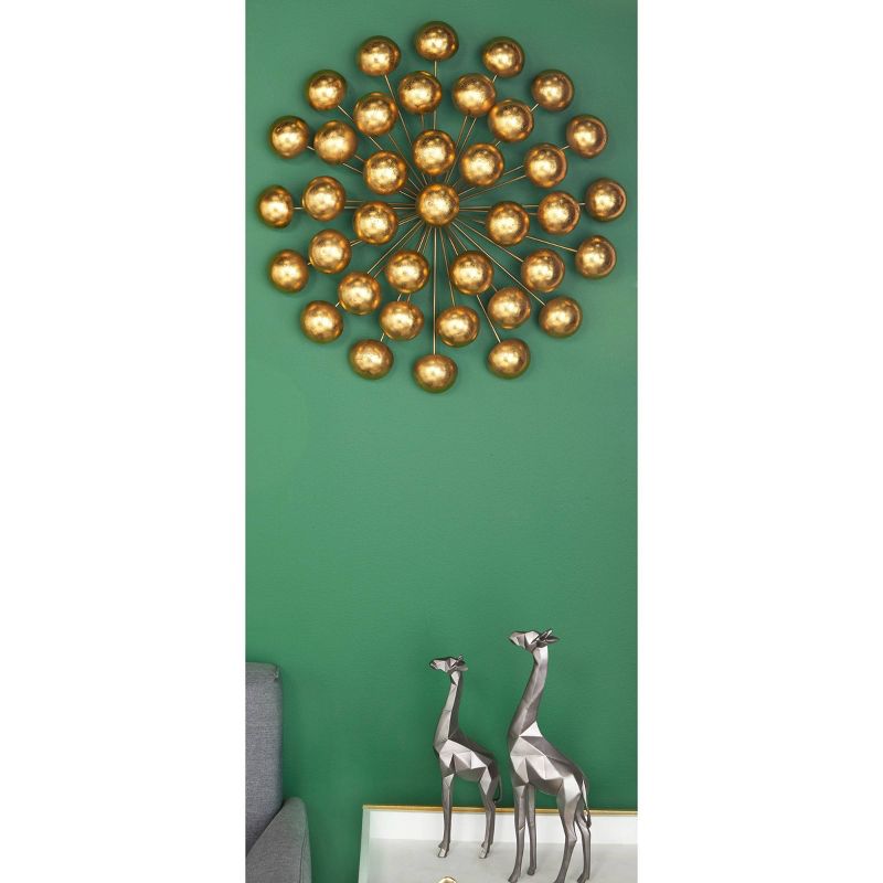 Metal Starburst Wall Decor with Orb Detailing Gold - Olivia &#38; May, 3 of 15