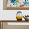 HomeRoots 11" Charcoal And Orange Ombre Round Glass Table Vase - 2 of 4