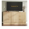 Modern Chest of Drawers Fluted 6 Drawer Dressers Wooden Dresser with Metal Handle for Bedroom Closet Living Room Oak - 3 of 4