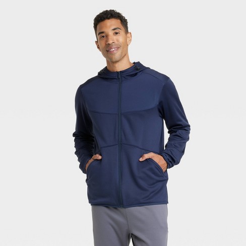 Men's Dwr Fleece Full Zip Hoodie - All In Motion™ Navy Xxl : Target