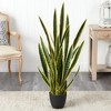 Nearly Natural 4-ft Artificial Sansevieria Snake Plant - 2 of 2