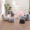 Itopfox Gaming Chair Comfy Bean Bag Sofa for Bedroom, Modern Faux Fur Reading Chair for Adults Teens, Living Room Bean Bag with Footrest - 3 of 4