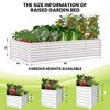 Galvanized Raised Garden Bed - Outdoor Rectangular Metal Planter for Vegetables, Flowers & Herbs - 2 of 4