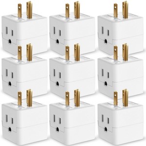 Fosmon [ETL Listed] 3-Outlet Wall Outlet Extender, 3-Prong Grounded Indoor Compact Outlet Plug Splitter, Portable Mini Outlet for Travel - 1 of 4