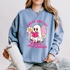 Books Are My Love Language Ghost - Women's Lightweight Garment Dyed Sweatshirt - 3 of 4