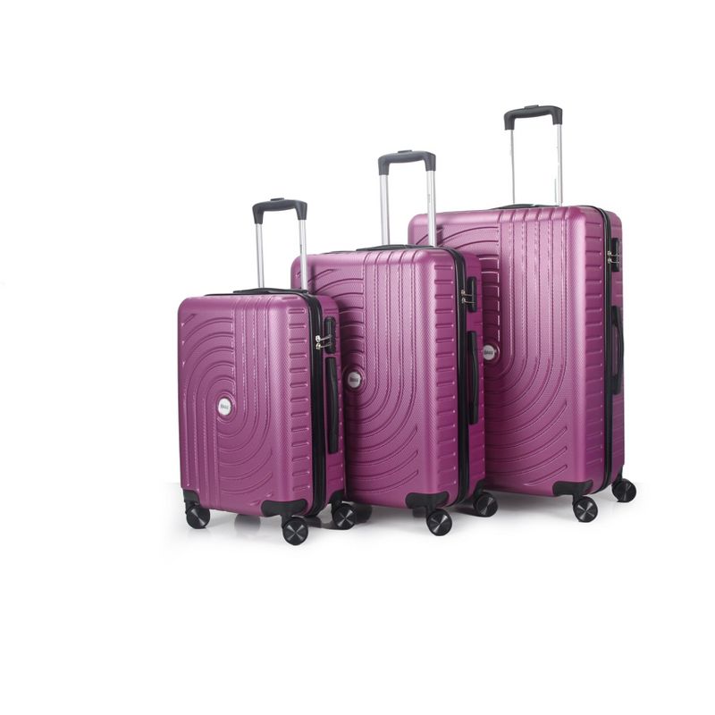 Mirage Luggage Sally ABS Hard shell Lightweight 360 Dual Spinning Wheels Combo Lock 3 Piece Luggage Set, 5 of 6