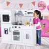 Wooden Play Kitchen for Kids, Pretend Kitchen Set with Lights, Sounds, Microwave, Ice Maker, Oven, 20PCS Accessories, Chef Toys - 3 of 4