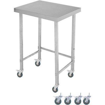 Stainless Steel Work Table, 400lb Capacity Commercial Prep Table with Galvanized Legs for Kitchen, Restaurant, Garage