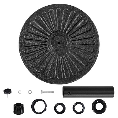Black Metal Outdoor Patio Umbrella Base Stand