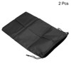 Unique Bargains Oxford Cloth Drawstring Closure Storage Bag 2 Pcs Black - 3 of 4