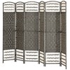 HOMCOM 6 Panel Room Divider Folding Privacy Screen, 5.6' Room Separator, Wave Fiber Freestanding Partition Wall Divider for Rooms, Dark Gray - 4 of 4
