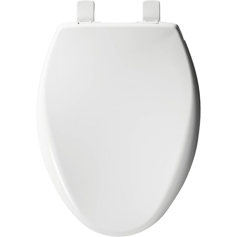 Affinity Soft Close Elongated Plastic Toilet Seat with Easy Cleaning and Never Loosens White - Mayfair by Bemis, 3 of 12