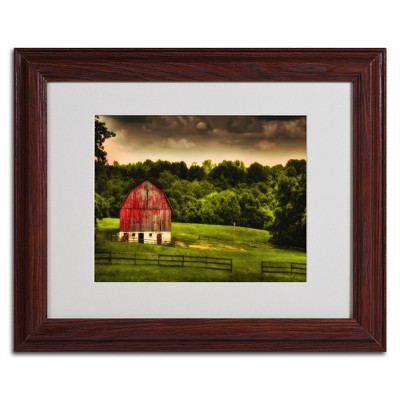Trademark Fine Art -Lois Bryan 'Summer Evening On the Farm' Matted Framed Art