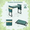 Costway Folding Garden Kneeler Seat Bench w/2 Bonus Tool Pouches EVA Foam Pad - image 3 of 4