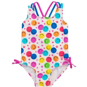 RuffleButts Girls UPF50+ Sun Protected Cross-Back One Piece - 1 of 4