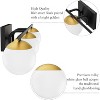 Runesay Black and Gold Bathroom Lights 3-Light Mid Century Modern Milky Glass Black and Gold Vanity Lights for Bathroom - 4 of 4