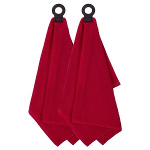 John Ritzenthaler Co. Hook and Hang Woven Kitchen Towel, Set of Two - 1 of 4