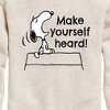 Boys' - Peanuts - Make Yourself Heard Graphic Long Sleeve Fleece Sweatshirt - 2 of 4