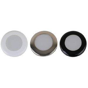 Scandvik A3C Downlight Kit - Warm White with Stainless Steel, White, & Black Trim Rings Boat Equipment 41290P - 1 of 1