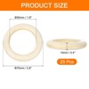 Unique Bargains Smooth Natural Unfinished Small Solid Wood Craft Ring 50 Pcs - 2 of 4