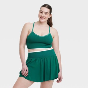Women's Seamless Light Support Tipped Longline Sports Bra - All In Motion™ - 1 of 2