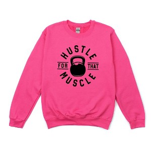 Simply Sage Market Women's Graphic Sweatshirt Hustle Kettleball - 1 of 3