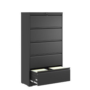 YONWAY 4 Drawer Lateral File Cabinet with Lock, Steel File Storage Cabinet, for Legal/Letter/A4/F4 Size, for Home Office and School - 1 of 4