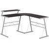 Monarch Specialties Computer Desk Home Office Corner L Shape Work Laptop Metal Laminate Brown Grey Contemporary Modern - 3 of 4