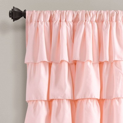 Pink Ruffle Curtains Target, Baby Pink Ruffle Curtains