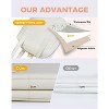 Paaaawaters Travel Makeup Bag Organizer Vegan Leather Cosmetic Case for Women, Waterproof Compact Design with Zipper Pockets (Black) - 3 of 3