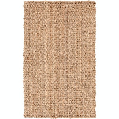 Mark & Day Austin 2'6"x4' Rectangle Woven Indoor Area Rugs Wheat: Jute, Handmade, Rustic Bohemian, Stain-Resistant