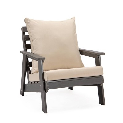 LeisureMod Alpine Series Outdoor Patio Chair with Weather-Resistant Removable Cushions