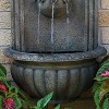 Sunnydaze 27"H Electric Polystone Florence Outdoor Wall-Mount Water Fountain, Florentine Stone Finish - 4 of 4