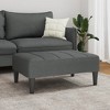 vidaXL Footstool Dark Gray 30.3"x21.7"x12.2" Fabric - 3 of 4
