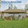 3x6 Meter Instant Canopy Tent, UV Protection Beach Shelter with Sandbags & Wheeled Case, Portable Event Tent for Camping, Outdoor Parties - 3 of 4