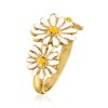 Ross-Simons Italian Enamel Daisy Ring in 18kt Gold Over Sterling - 3 of 4