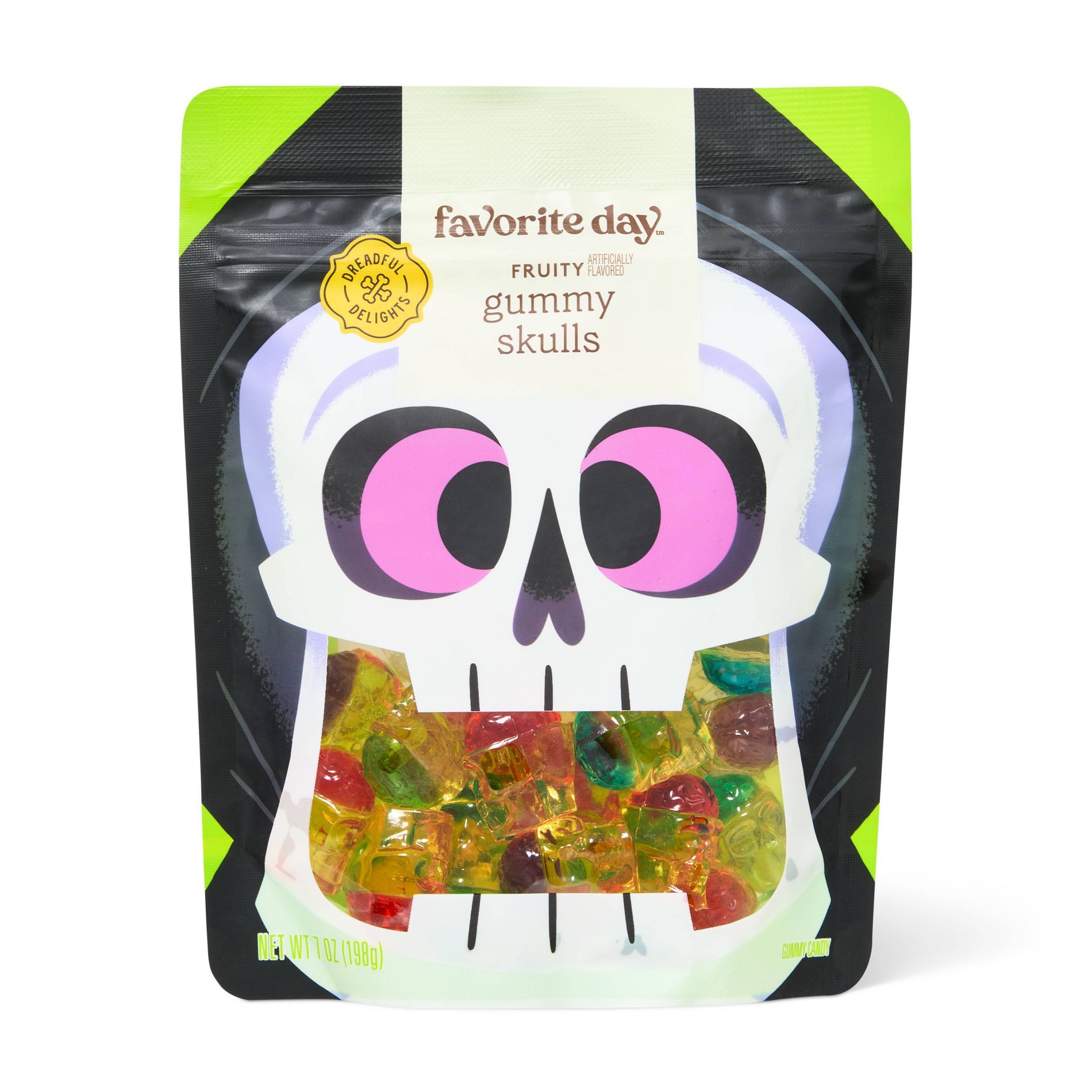 Fruity Gummy Skulls Halloween Candy - 7oz - Favorite Day™